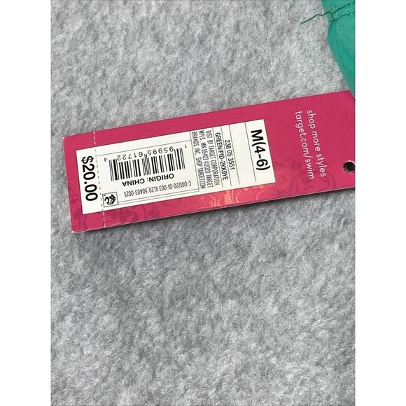 Xhilaration Green Wireless Bikini Swim Swimsuit Top Youth Size M (4-6) - Picture 8 of 9